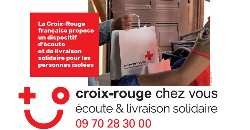 Actualités - La Croix-Rouge française propose un dispositif d’écoute et de livraison solidaire pour les personnes isolées