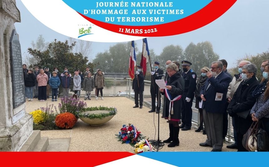 Actualité - La Ville de Boé s’associe à la journée nationale d’hommage aux victimes du terrorisme