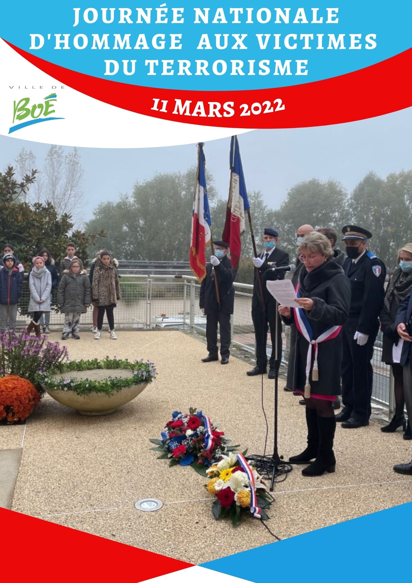 La Ville de Boé s’associe à la journée nationale d’hommage aux victimes du terrorisme