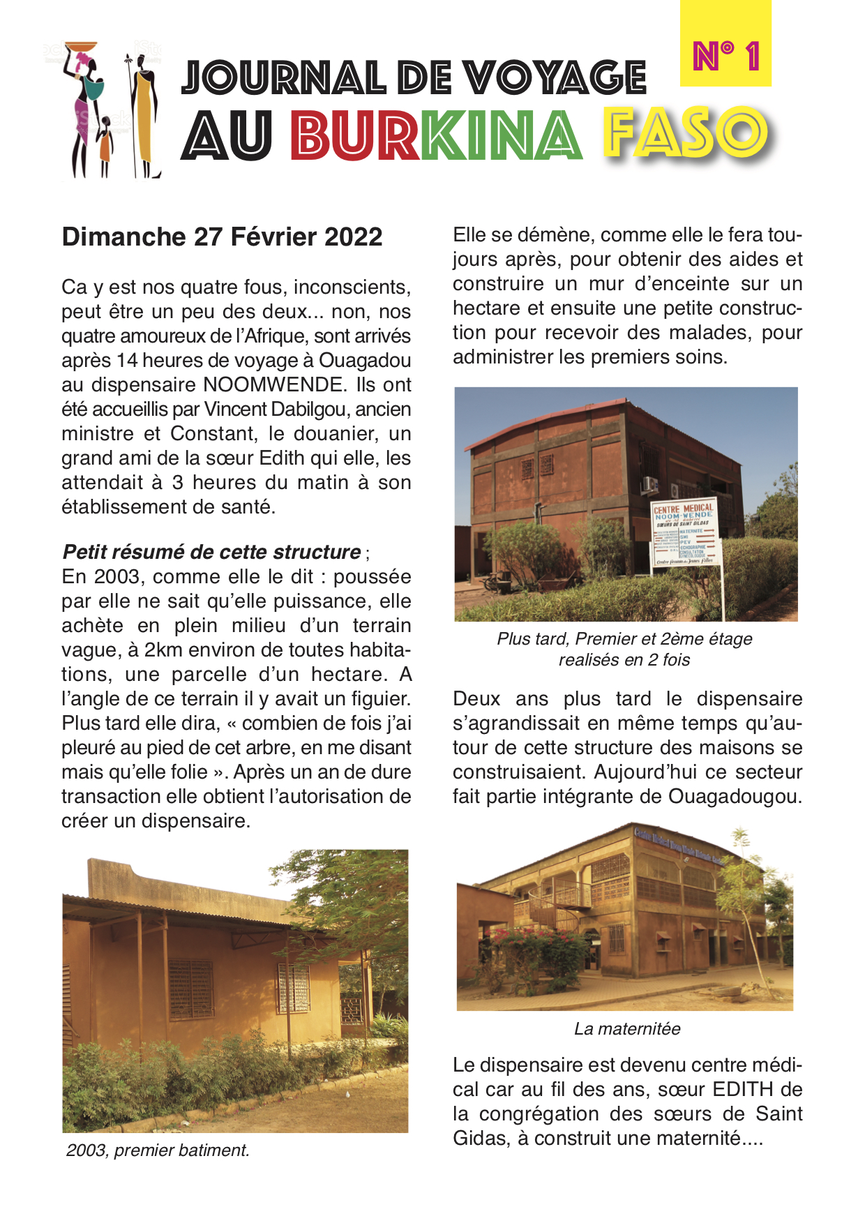 Journal de voyage au Burkina Faso - Dimanche 27 février 2022 - page 1