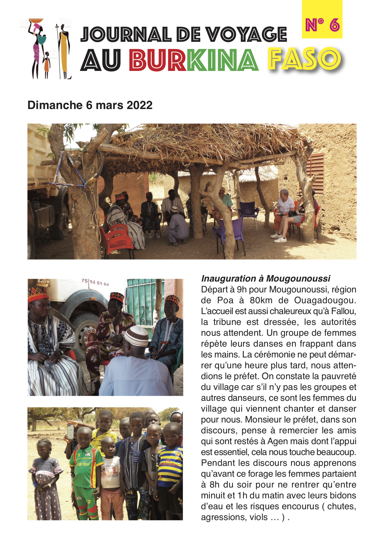 Journal de voyage au Burkina Faso - Dimanche 6 au lundi 7 mars 2022 - page 1