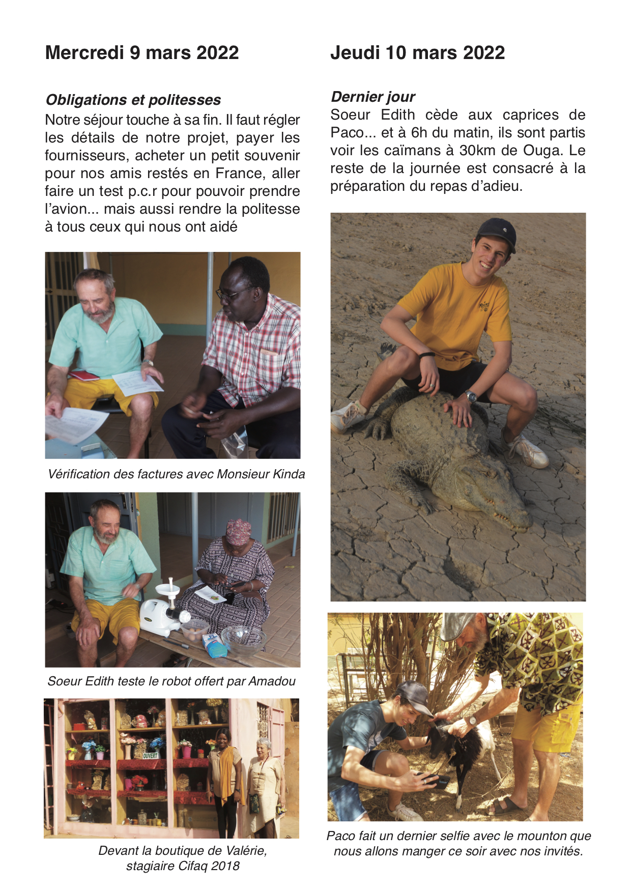 Journal de voyage au Burkina Faso - Mardi 8 au jeudi 10 mars 2022 - page 2