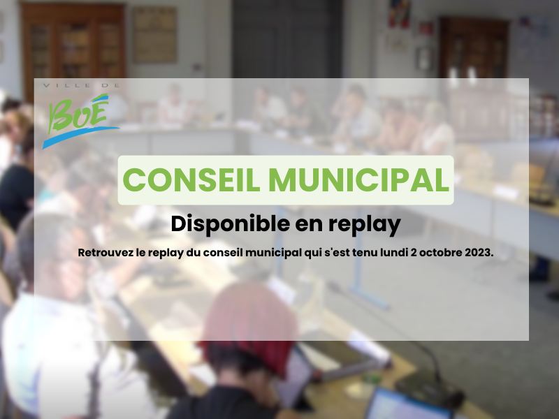 Dernières actualités - Conseil municipal en replay 