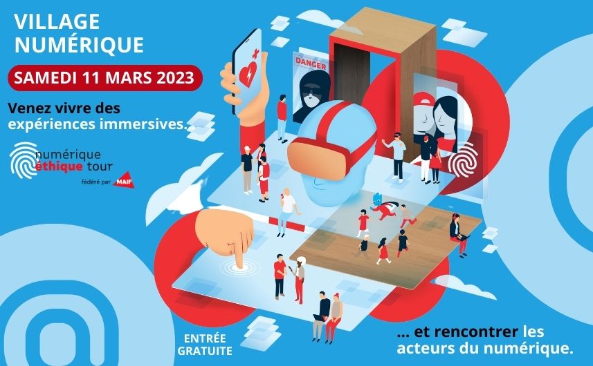 Actualité - Village numérique le samedi 11 mars 2023 de 10h à 12h30 et de 14h à 18h à l'espace culturel François Mitterrand..