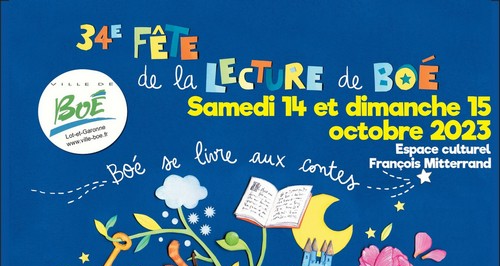 Dernières actualités - 34ème Fête de la Lecture les samedi 8 et dimanche 9 octobre 2022 de 10h30 à 12h30 et de 14h à 18h à l’espace culturel François Mitterrand